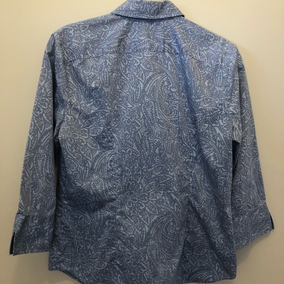 Lands’ End Paisley Wrinkle-Resistant Blouse - Picture 7 of 8